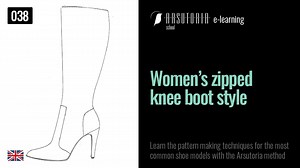 038. Women's zipped knee boot style