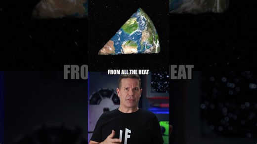Visualize what Earth would look like if shaped like a pizza