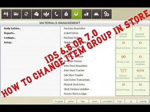 IDS NEXT 6.5 OR 7.0 HOW TO CHANGE ITEM GROUP IN STORE