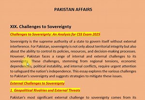 XIX. CHALLENGES TO SOVEREIGNTY | PAKISTAN AFFAIRS | CSS EXAM | CSS...