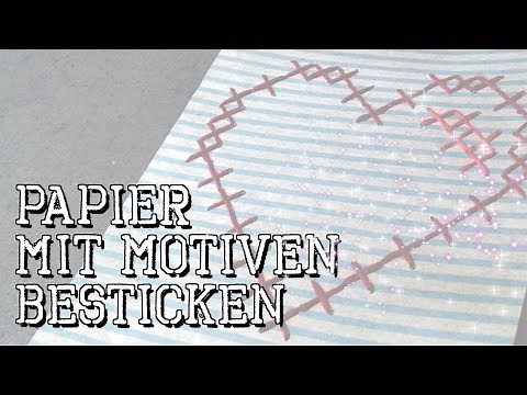 DIY Basics - Papier besticken - Buchstaben, Symbole, Zahlen, usw.