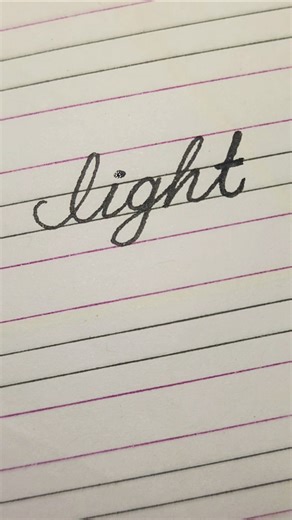 How to write Light in cursive writing #handwriting #cursivewriting #art #handwritingwarmup #cursive