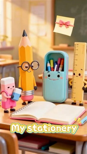 Learn stationery #animation #learnenglish #stationery #shortvideo #shorts