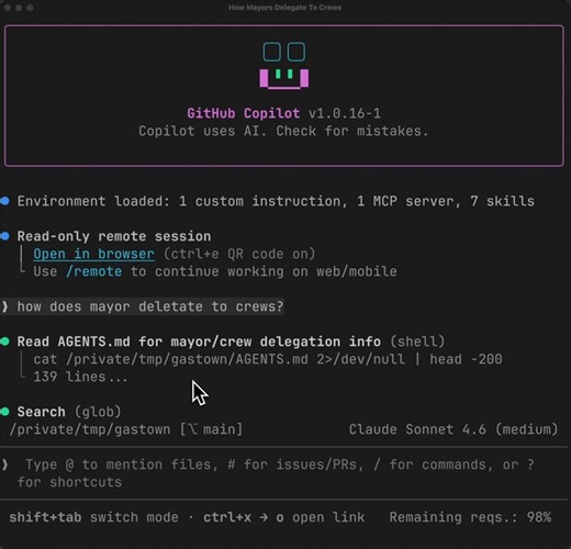 Copilot CLI just got a nice QoL improvement: you can export your session timeline with "/share html" as a self-contained HTML file with built-in search and filtering. I’ve found this especially useful for visualizing what happened during a session and debugging agent workflows.