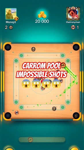 Carrom pool impossible shots | Carrom pool best trick shots | Carrom pool shorts video