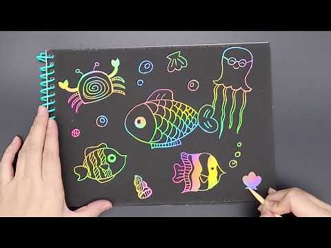 Scratch Art | How to Draw Fish and Sea Animals | Under the Sea