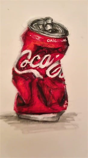 coco cola can 🤭#art #drawing #artist #realism