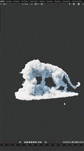 Make Any Shape into Clouds #b3d #bledner #animation #3d