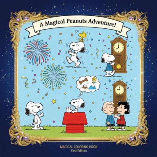 Snoopy New Year 2026 Coloring Book, Peanuts Midnight Hug Printable, Kids & Adults New Years Eve Activity, Digital Download PDF, Woodstock - Etsy Canada