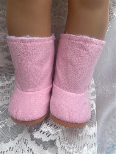 18 Inch Doll Shoes Pink Cowboy Suade Boots With Fits Perfectly Dolls Like American Girl Dolls Zipper Back - Etsy