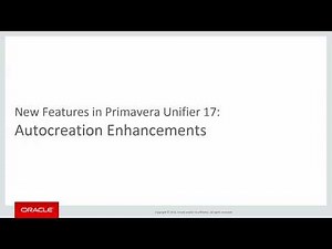 Oracle's Primavera Unifier - New Features
