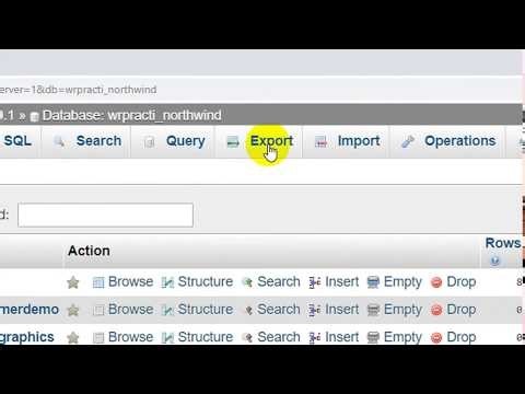 How to Export Database Code to YAML File in PHPmyAdmin