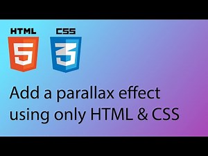 HTML & CSS 2020 Tutorial 35 - Add a parallax effect to a webpage using only HTML & CSS