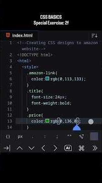 CSS BASICS Special Exercise 2f #css3 #webdesign #coding #css