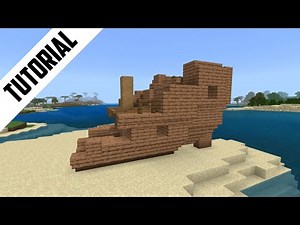 Minecraft: How to Build Half a Shipwreck (Step By Step)