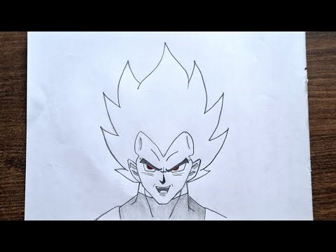 How to draw Vegeta || Vegeta from DBZ step by step || Easy anime drawing