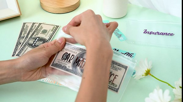 34 Pieces Cash Envelope Labels Stickers Budget Envelopes Labels for Budget Planners Vinyl Decals Finance Planners Money Stickers for 6 Ring Binder Notebooks Bill Planner (Purple, Small Size)