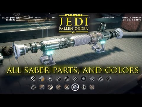 Jedi Fallen Order - All Lightsaber Parts, Colors, Customization Options