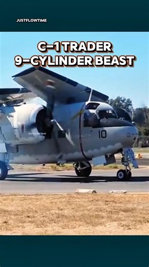 Grumman C-1 Trader – The 9-Cylinder Radial Engine Sound #militaryaviation