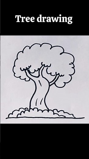 Tree drawing easy step by step #drawing #tree