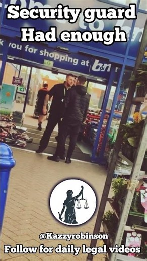 Security gaurd means business (England)