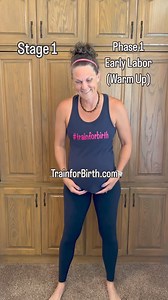 Stage 1 of the birthing process has 3 phases:1️⃣EARLY LABOR (warm up)- laughing, talking, body upright2️⃣ACTIVE LABOR (running)-more serious, focused, breathing harder, bent over, counter pressure3️⃣TRANSITION (high intensity)-very focused, low to the ground.💫The birthing process will look different for each mom! Lose yourself in the field of labor, connect with your innate birthing power and labor how you are intended to labor. 💫You will have the exact number of contractions you need to meet 