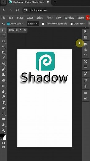 Photopea how to make text shadow #Photopea #PhotopeaTutorial #GraphicDesign