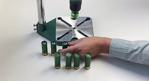 Roll Crimper for Shotshell Reloading 12 Gauge, green and black