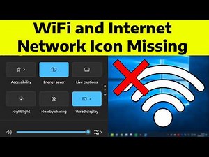 How To Fix WiFi and Internet Network Icon Missing from Windows 11 Taskbar