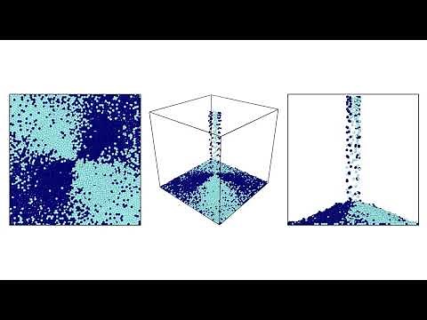 Pouring granular using LAMMPS