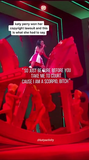 Katy Perry during 'Dark Horse' after she won the trial against a Christian rapper, who accused the singer of plagiarism with the song. #fyp #fy #foryou