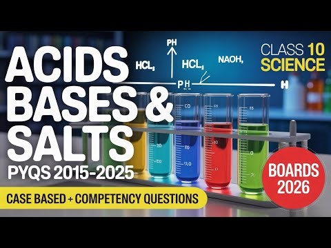 🧫Acids Bases and Salts ✨Class 10 CBSE 2026 | All Case-Based & Competency Questions (2015–2025)