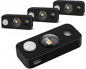 Black Motion Sensor Night Light, Wireless Rechargeable Puck Lights for Cabinet, Dimmable Stick on LED Closet Lights, Warm White Motion Sensor Light Indoor(4 Pack)