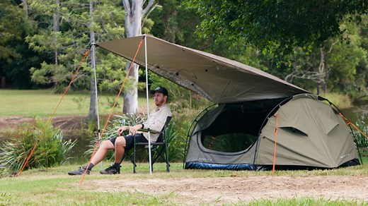 For an easy, comfortable and no-fuss sleeping solution for your next outdoor adventure look no further than the Wanderer Nightfall Double Swag! This swag has been built to last in the Aussie outdoors and features a black coating to help keep it darker for longer (perfect for sleeping in)! Features include: 😴 320GSM poly cotton canvas 😴 200D ripstop fly with 2,000mm water rating 😴 Heavy duty heat sealed 500GSM PVC floor 😴 70mm high density foam mattress 😴 Carry bag with heavy duty webbing ha