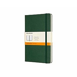 Moleskine Classic Notebook, Large Ruled, Myrtle Green, Hardcover with Elastic Closure