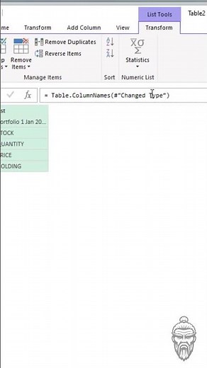 Power Query - Rename Column by Position
