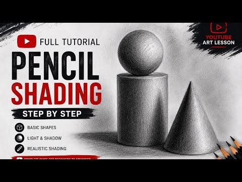 How to draw and shade | Sphere, Cylinder & Cone | Step-by-Step Drawing Guide