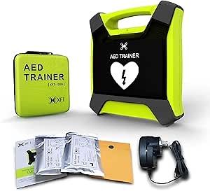 AED Trainer, XFT Professional AED Training Kit CPR Training Equipment Training Device Automatic External Defibrillator Simulator, for First Aid Trainee Beginner(XFT-120G)
