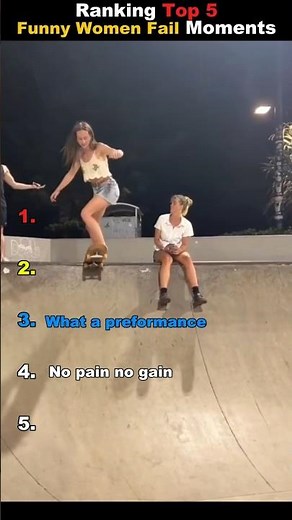 Ranking Top 5 Funny Woman Fail Moments🤣🤣 | #rankingvideo #fypシ #funnyfails #trendingshorts |