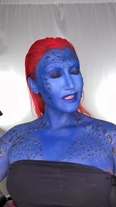 943K views · 16K reactions | take off my mystique makeup w me  #makeuptutorial #sfxmakeup #halloweencostume #halloweenmakeup #halloweenmakeupideas #halloweencostumeideas #xmen #mystique #mystiquecosplay | Makeup by Katie | Facebook