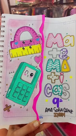 Cómo marcar y decorar cuadernos de matemáticas para niñas