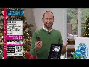 Kangaroo Security Video Doorbell with Chime and Yard Sign