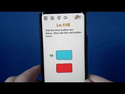 Tab the blue button ten times then tab the red button once Brain Out