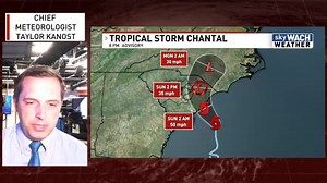Tropical Storm Chantal is on track to make landfall tonight, likely just south of Myrtle Beach. Chief Meteorologist Taylor Kanost has the latest on what we can expect from this storm in the Midlands. | WACH FOX