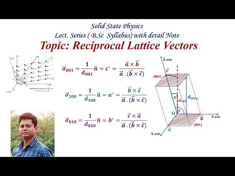 Reciprocal Lattice Vectors