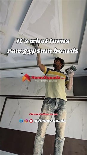 How to Apply Putty On False Ceiling#homesquadz #painting #homeimprovement #interiordesign #shorts