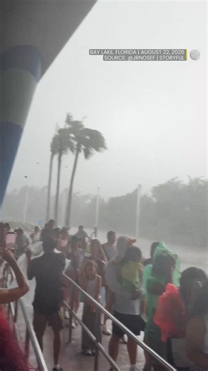 When it's storming at Disney, but you can't lose your place in line | #storm