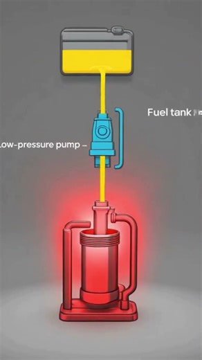 Common Rail Diesel System: From Tank to Combustion #mechanics #automotive #animation