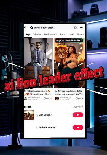 Comment créer une vidéo captivante avec l'effet AI Lion Leader