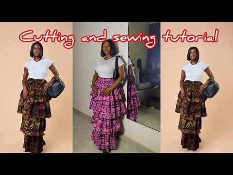 How to Make a tiered Skirt From Scratch till Finish/ Beginners Friendly/ Detailed Tutorial